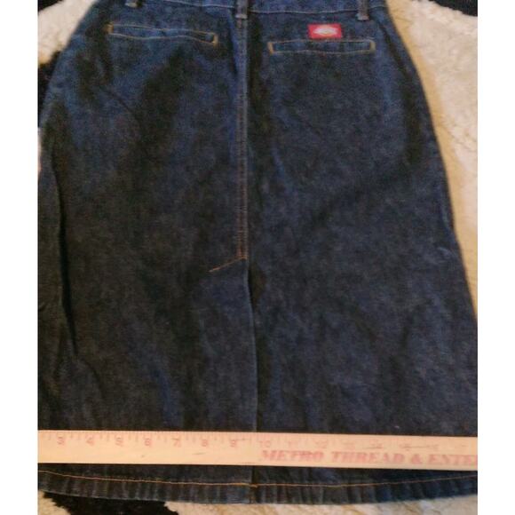 Vtg DICKIES Denim Skirt Women's Pencil High Waisted Made in USA Size 3 - Picture 12 of 12